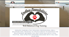 Desktop Screenshot of endlesspawsibilitiesk9.com